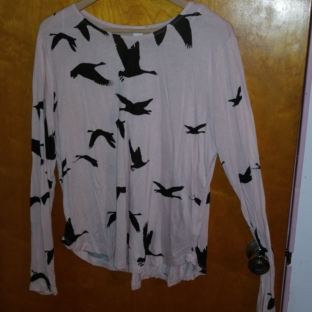 Pink Goose Print H&M shirt